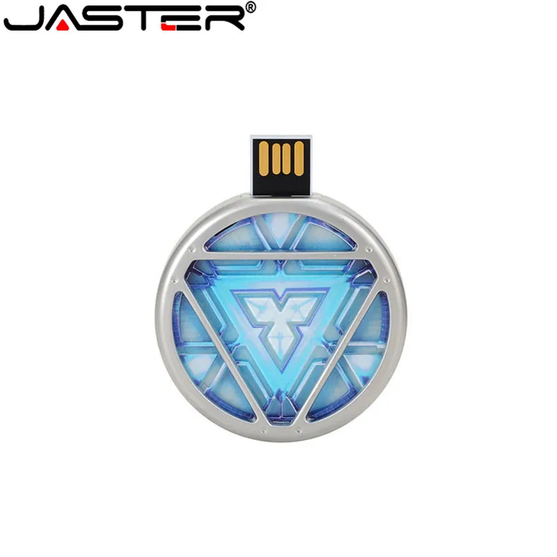 JASTER Cool Iron мужской ручной накопитель с красным светодиодный USB флеш-накопитель Симпсоны 4 ГБ 8 ГБ 16 ГБ 32 ГБ 64 Гб Флешка USB 2,0 Memoria Cle USB