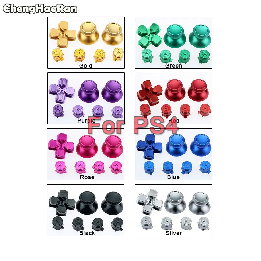 Металлический аналоговый джойстик ChengHaoRan колпачки + кнопки пули D-Pad запуска L1 R1 L2