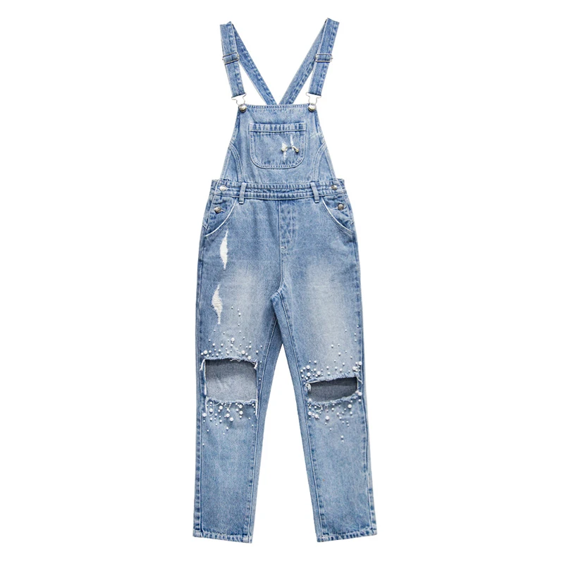 

Nine minute trousers Pearl ripped overalls slimming slimming jeans trousers for women Ankle length pants