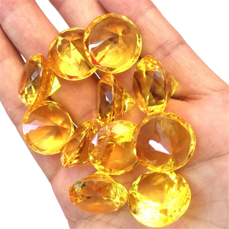 gold 20 шт. Акриловые Пластиковые Алмазные формы пешки для жетона настольные игры Прилавок аксессуары, 10 цветов, диаметр 2 см - Цвет: gold