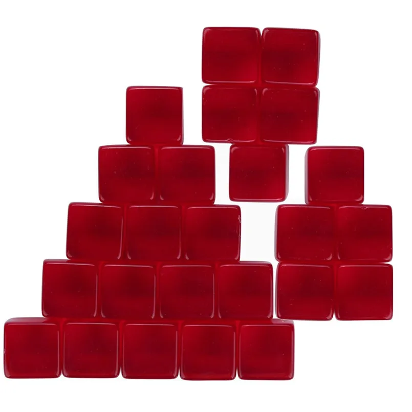 25 шт. башня для игральных костей 16 мм прозрачный Счетный куб пустые кубики dados