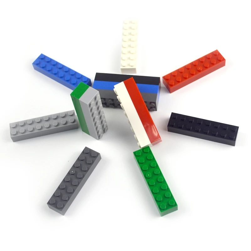 Толстый детали кирпича 2x8 точки DIY строительные блоки Развивающие игрушки