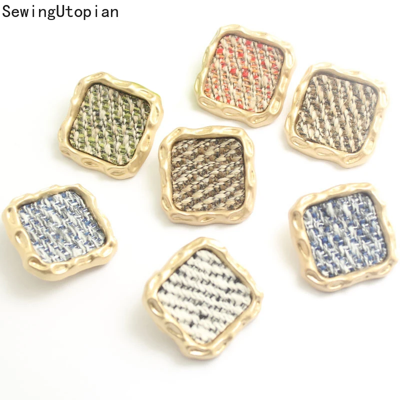 

5 шт., квадратные пуговицы для одежды, 25/30 мм