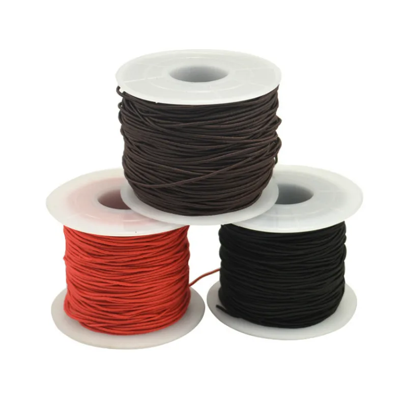 Эластичный шнур диаметром 1 мм растягивающаяся нить с круглыми бусинами для