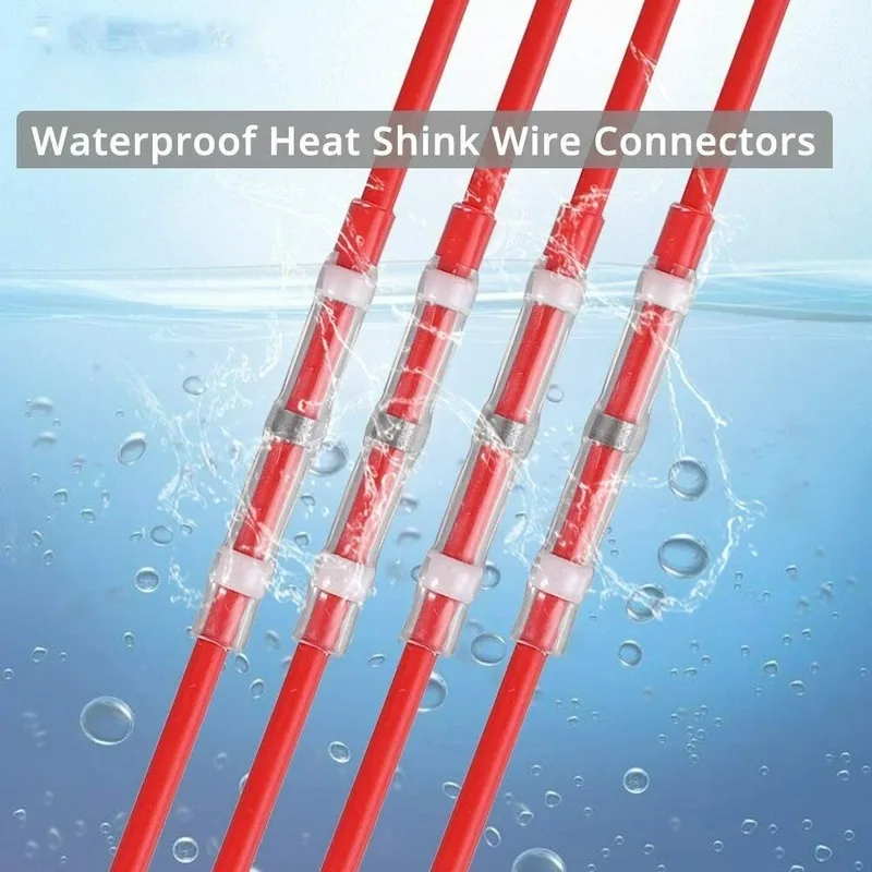 

500/300/100PCS Waterproof Heat Shrink Solder Seal Sleeve Splice Terminals Seal Electrical Wire Butt Connectors Assortment Kit
