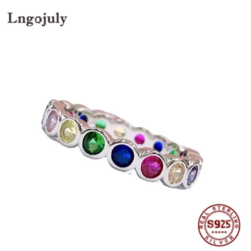 

Luxury 100% 925 Sterling Silver Blue High Carbon Diamond Bridal Rings Sparkling Wedding Party Silver 925 Fine Jewelry Gifts