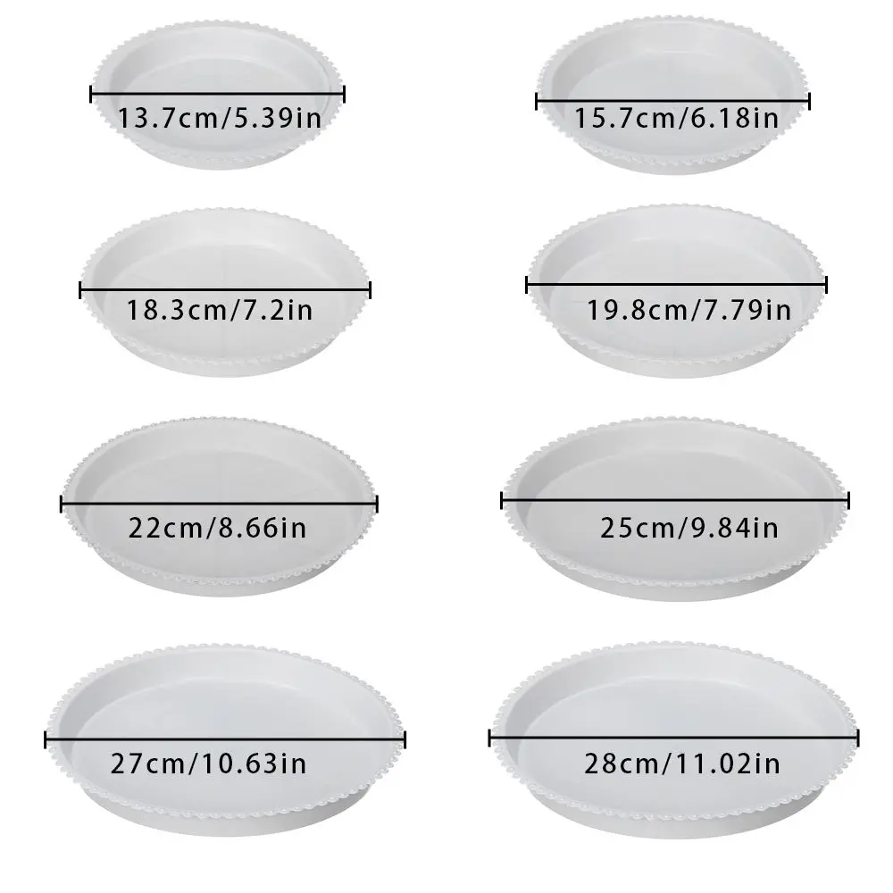 3 шт. круглые пластиковые подносы для растений | Дом и сад