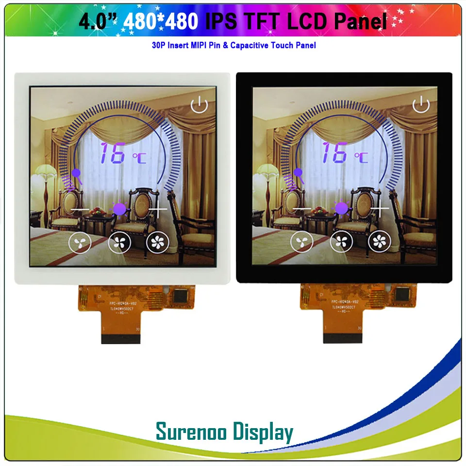 4," дюймовый 720*720 480*480 MIPI ips TFT ЖК-модуль дисплей экран панели с емкостной сенсорной панелью для умного дома