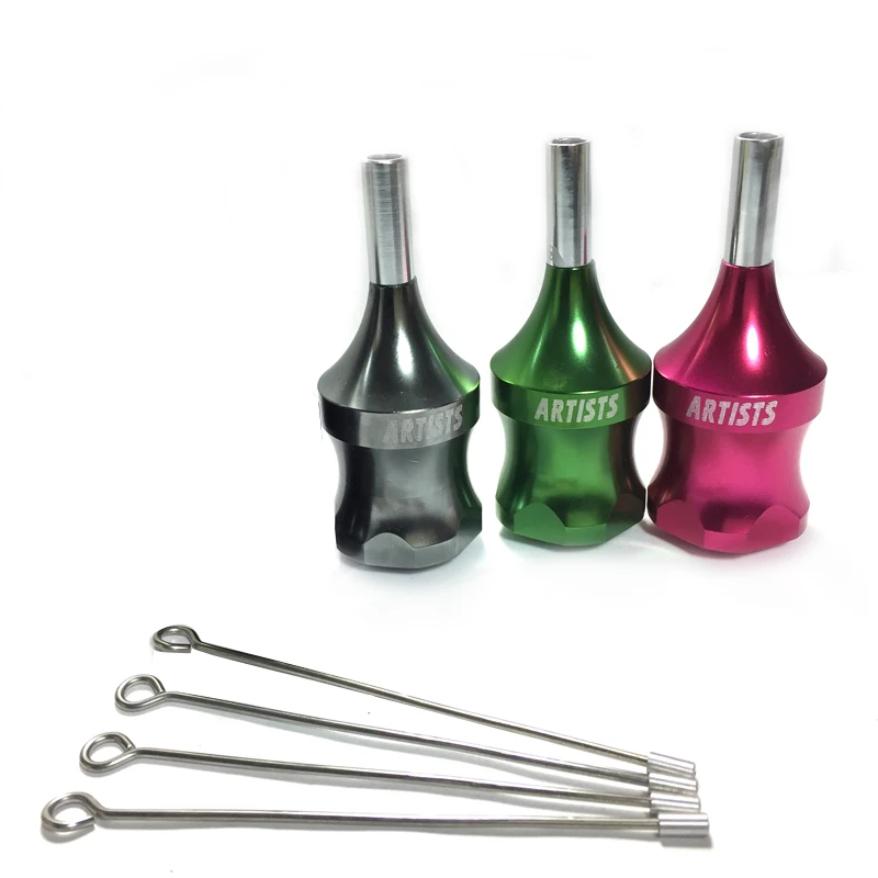 

3 colour 25mm Disposable Tattoo Grip Aluminum Alloy Grip Tattoo Tube Special for Cartridges Needles Tattoo Machine