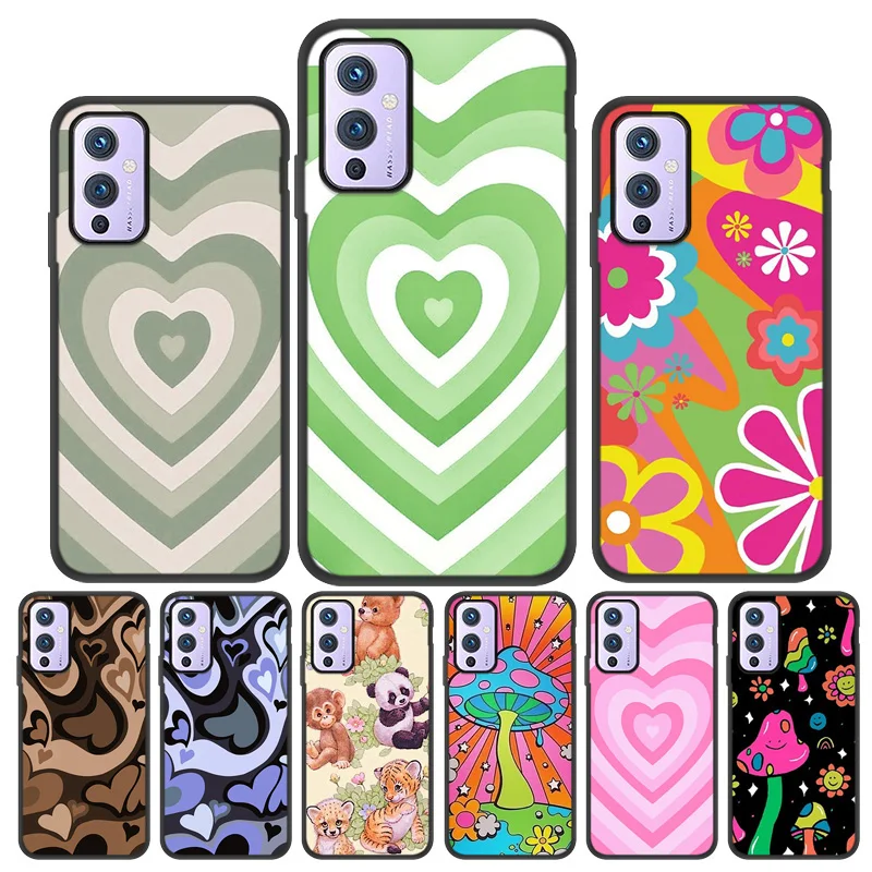 

Oneplus 9 Pro Case For Oneplus 9 8 7 Pro 7T Pro 8T Cases Silicone Cover Funda Oneplus 9Pro One Plus 8 T Heart Circle Shockproof
