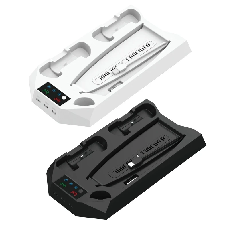 

Y1AE Vertical Cooling Stand for PS5 Stand with Cooling Fan Type-C Output Port