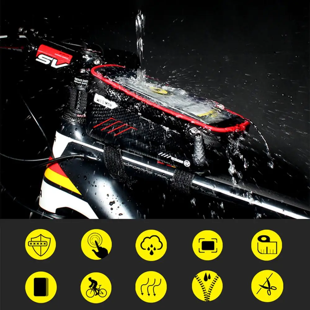 Сумка для велосипеда Водонепроницаемый MTB мобильный телефон чехол на переднюю