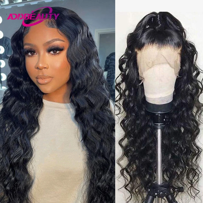 

Loose Wave Virgin Human Hair Wig 13x4 Lace Frontal Wig 5x5 HD Transparent Lace Closure Wig Natural Color Pre-Plucked Hairline