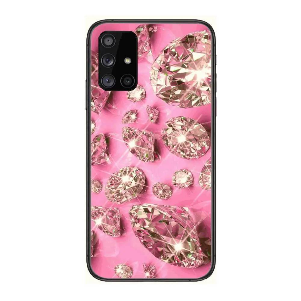 

Beautiful Shining Diamond Phone Case Hull For Samsung Galaxy A 90 50 51 20 71 70 40 30 10 80 E 5G S Black Shell Art Cell Cover