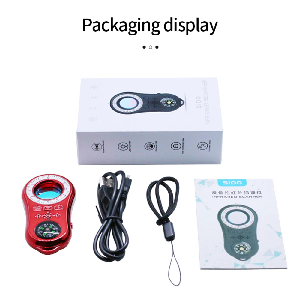 

Lens Rf Tracker Detect Anti Spy Surveillance Camera Detector Wireless Signal Anti-Covert Camera Finder Signal Anti-Eavesdropping