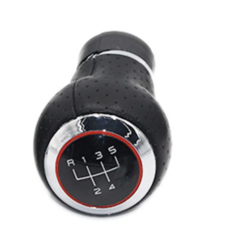 R12345 gear knog Красный рычаг переключения передач Ручка Gaiter Boot Cover для Audi A4 S4 B8 8K A5 8T Q5 8R S Line 2007 - Название цвета: R12345 gear knog