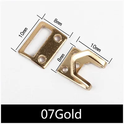 07Gold Meetee 30/50 комплектов Медь металлический крючок для брюк шуба невидимая кнопка крючок для юбки на брюки Регулируемая застежка аксессуары для шитья CN047 - Цвет: 07Gold