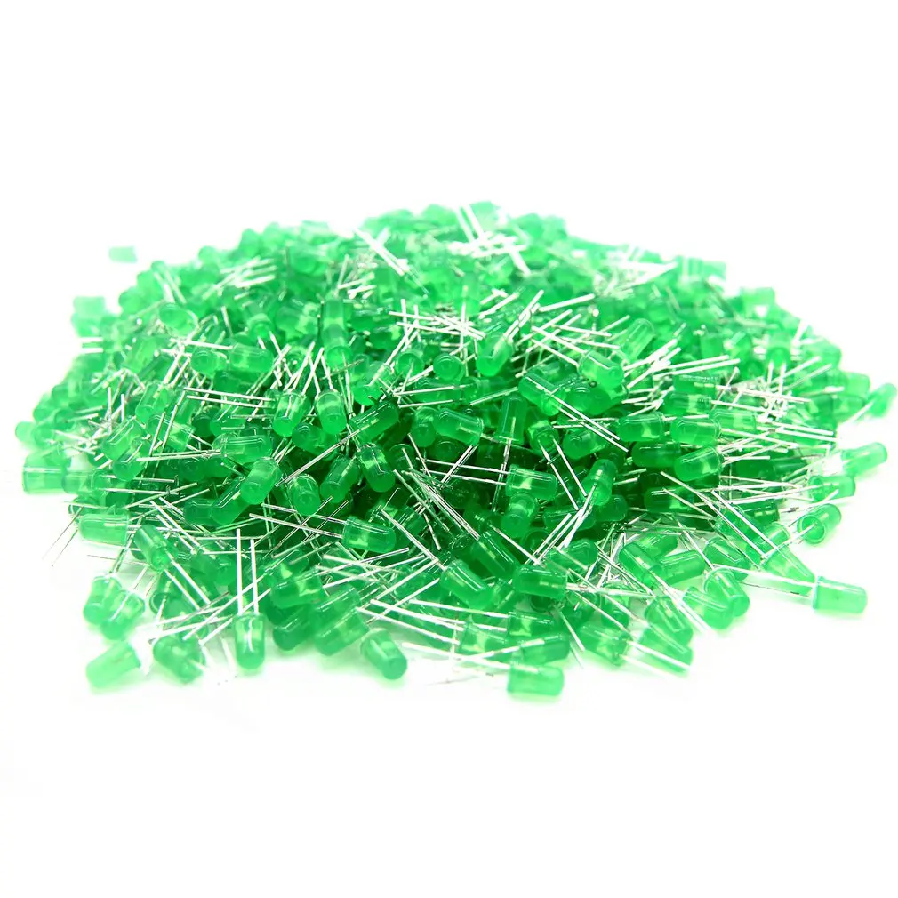 

1000 Pieces 5mm Round LED Light Emitting Diodes Component Red/green/yellow/white/blue LED Bulb Lamp Light Super Bright ACEHE PC