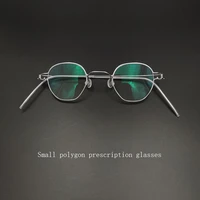 vintage handmade polygonal small glasses retro prescription myopia presbyopia reading anti blue light irregular glasses