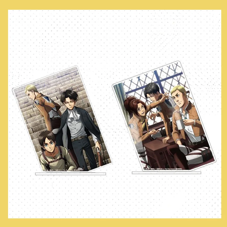 

Аниме атака на Титанов Эрена йджер Микаса Акерман фигурка на акриловой подставке модель тарелка для демонстрации аксессуары для украшения ...