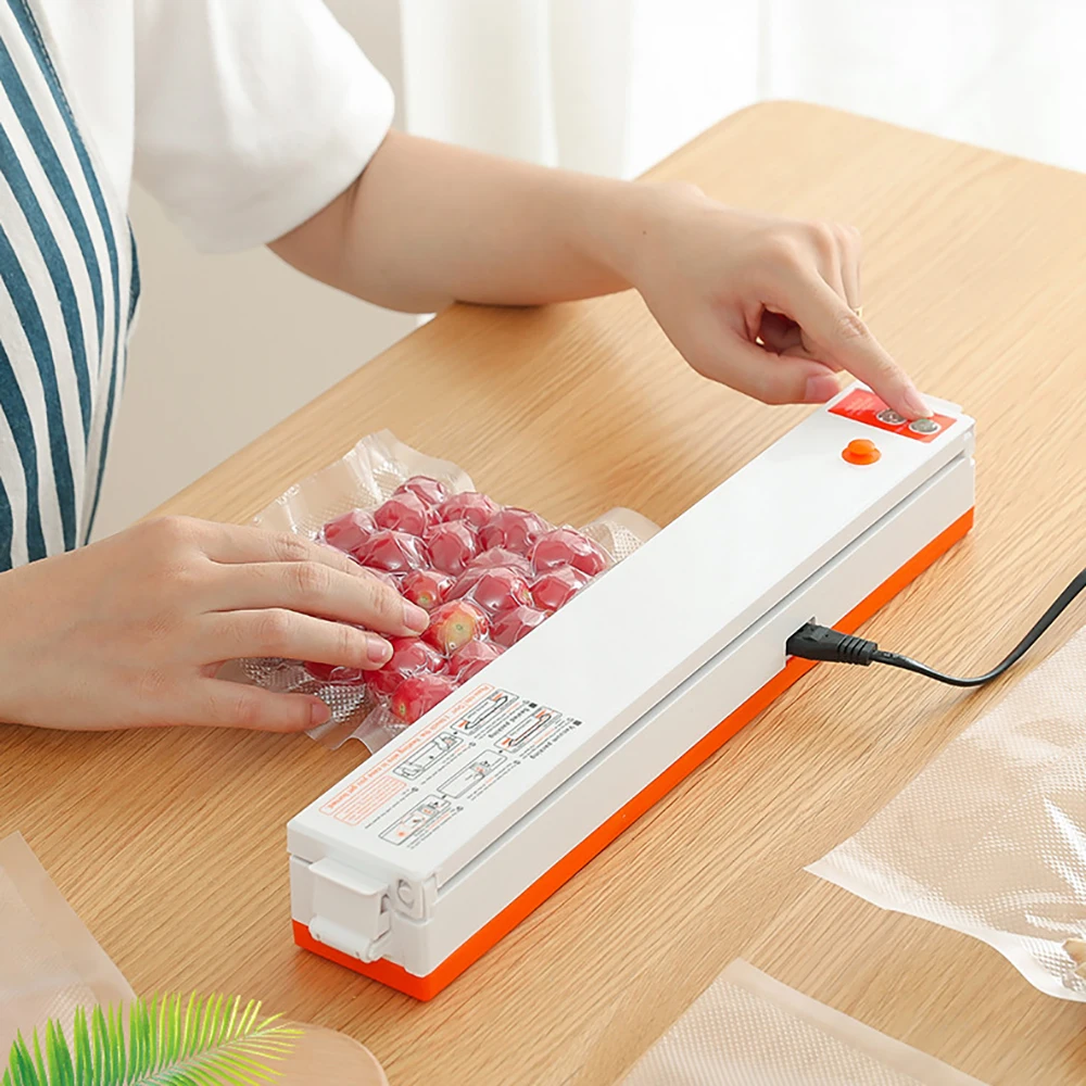 

EU/US Portable Vacuum Food Sealer 220V Automatic Commercial Household Food Vacuum Sealer Packaging Machine Kitchen Accessories