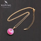 Xuping модные ювелирные изделия, Новое Очаровательное круглое хрустальное ожерелье золотого цвета 10558228