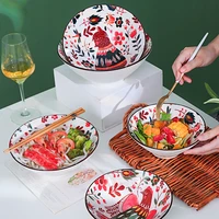 ceramic tableware restaurant large ramen bowl 8 inch fruit salad bowl soup bowl ceramic bowl 9 inch