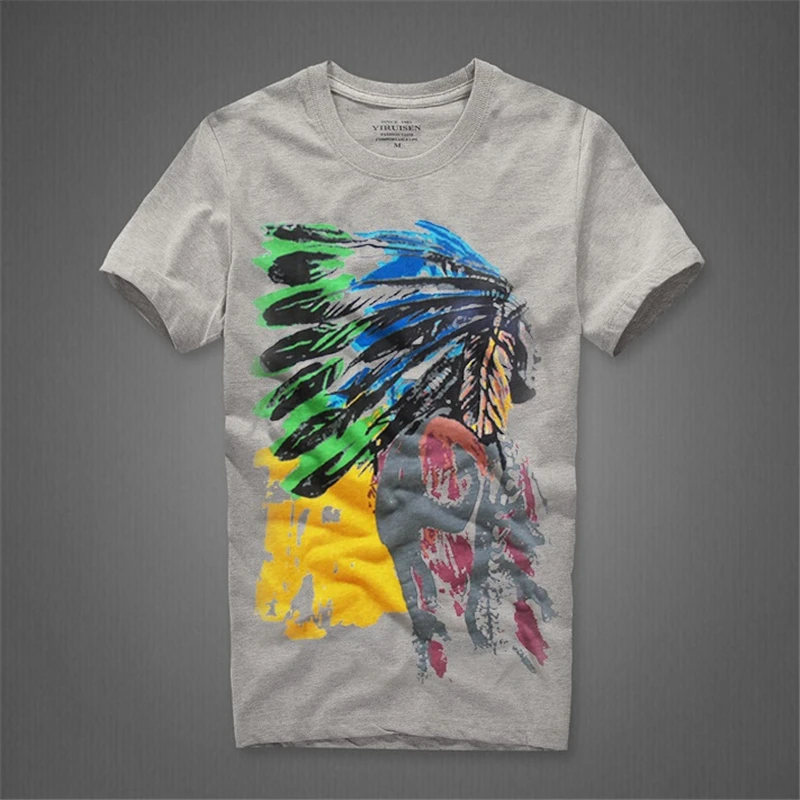 

Causal t shirt af men tees with Indians Character avatar pattern size S to XXXL