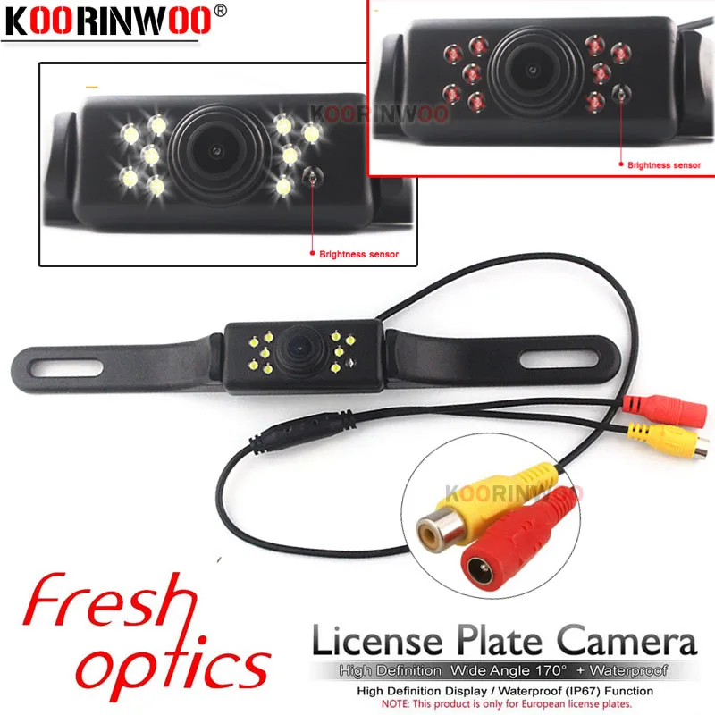 Новейшая автомобильная камера заднего вида Koorinwoo с номерным знаком для Sony CCD