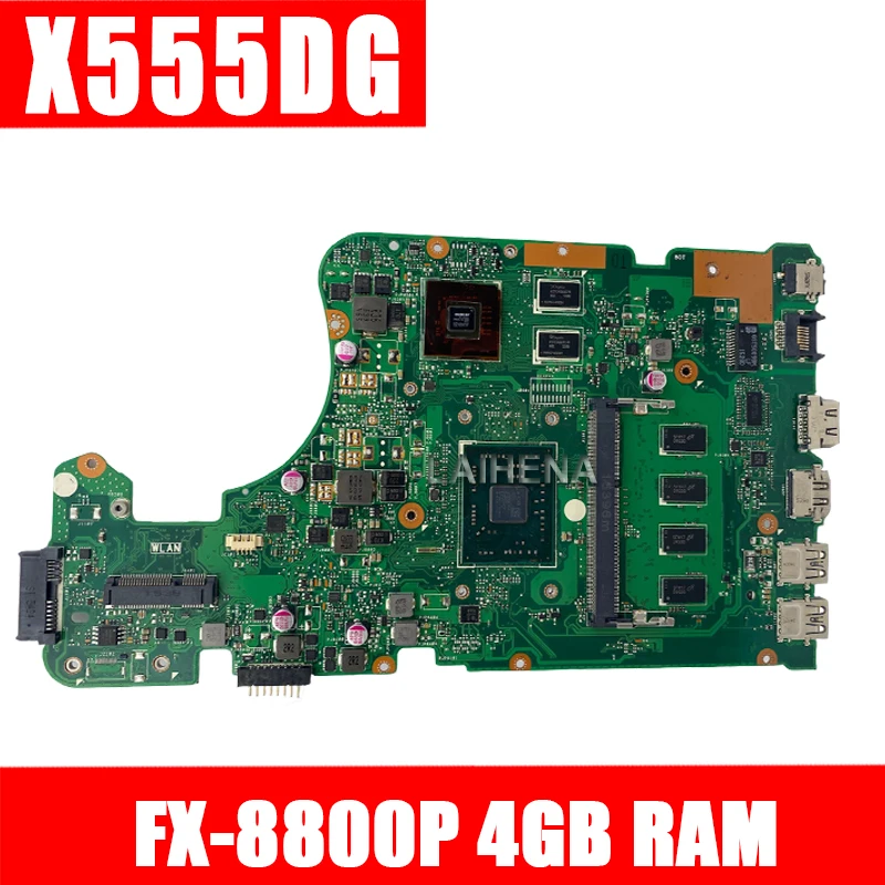 Akemy For ASUS X555YI X555D A555D X555Y X555DG Laotop Mainboard Motherboard with FX-8800P 4GB RAM | Компьютеры и офис