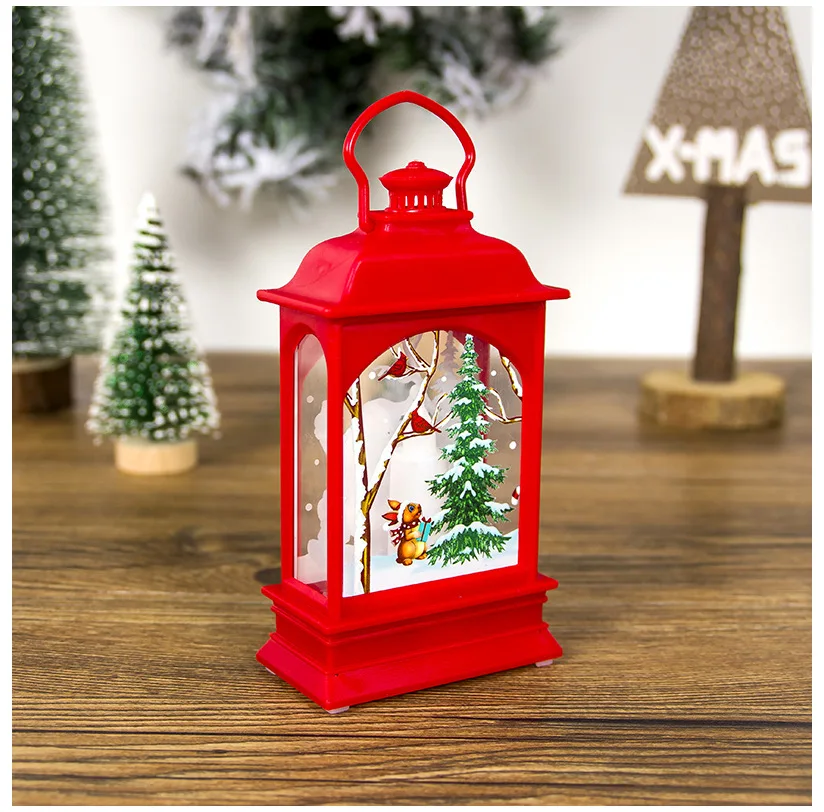 Лося/снег/Санта Клаус фонари украшения 2020 Рождественская вечеринка Декор для