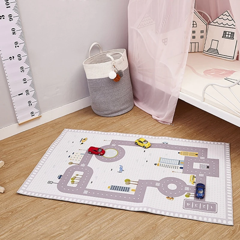 

80x10cm Portable Car City Scene Traffic Highway Map Play Mat Educational Toys For Children Games Road Carpet Car Accessories