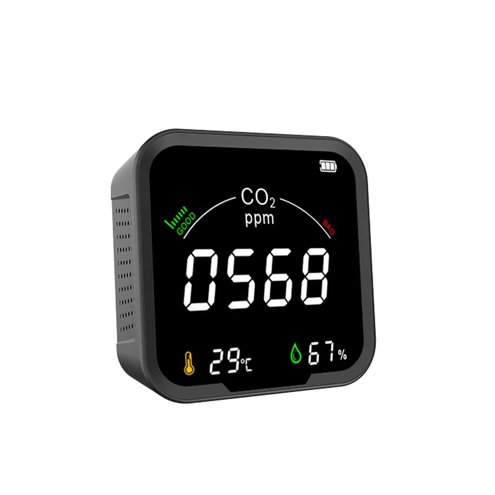 Multifunctional 3 in1 CO2 Meter Digital Temperature Humidity Tester Air Quality Monitor Carbon Dioxide Detector | Инструменты