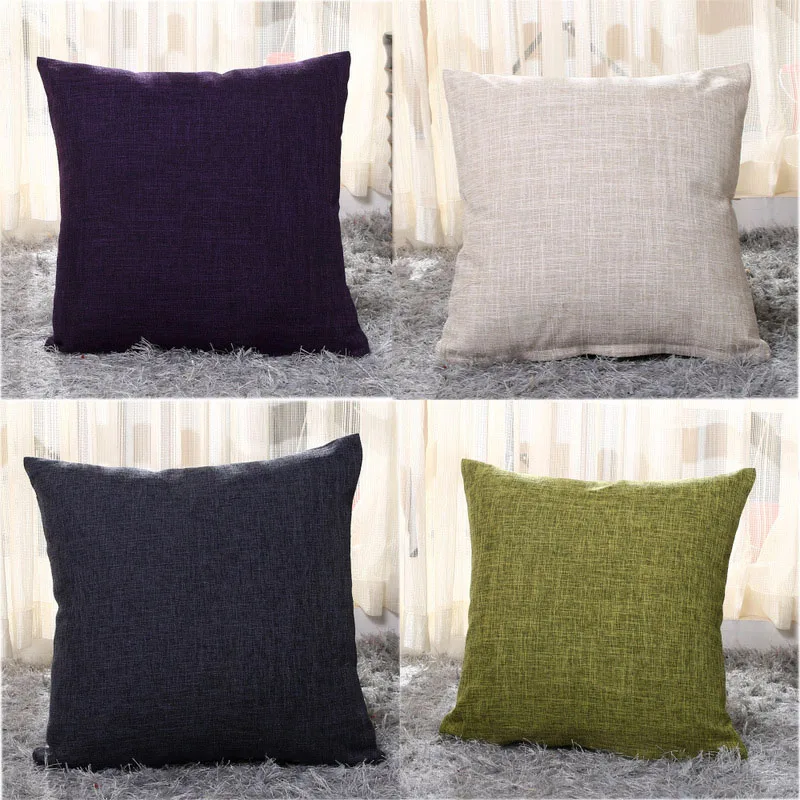 53 недели льняная однотонная Подушка наволочка 13 цветов подушка для гостиной