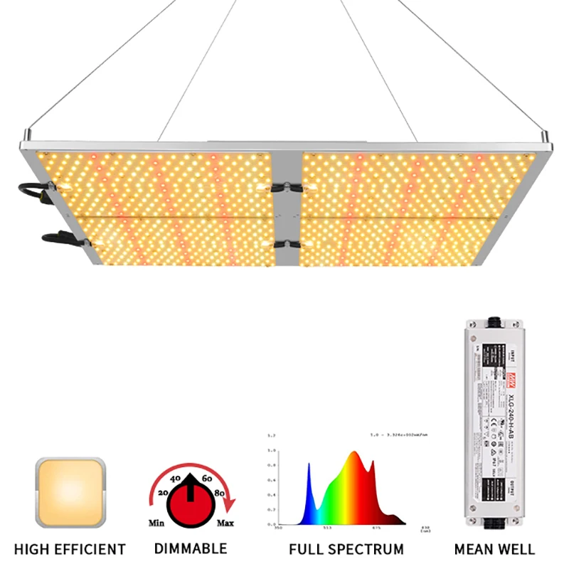 Затемняемый 480 Вт Led Grow Light полный спектр Квантовая доска IP65 комнатные растения
