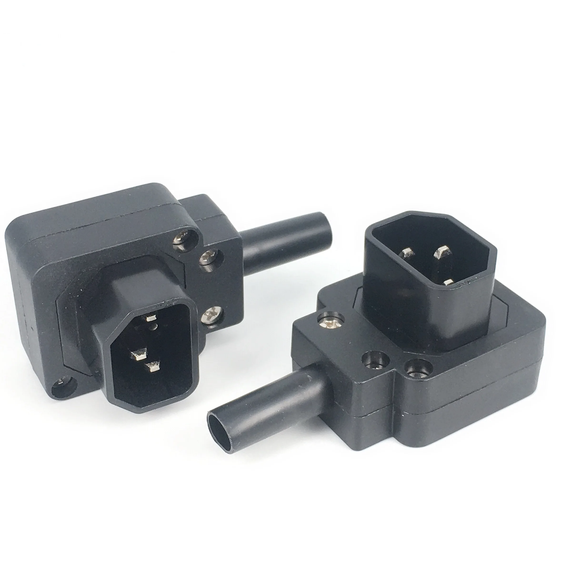 1 шт. 90 градусов C14 Мощность штепсельной вилки IEC 320 вниз Угловой Штекер AC