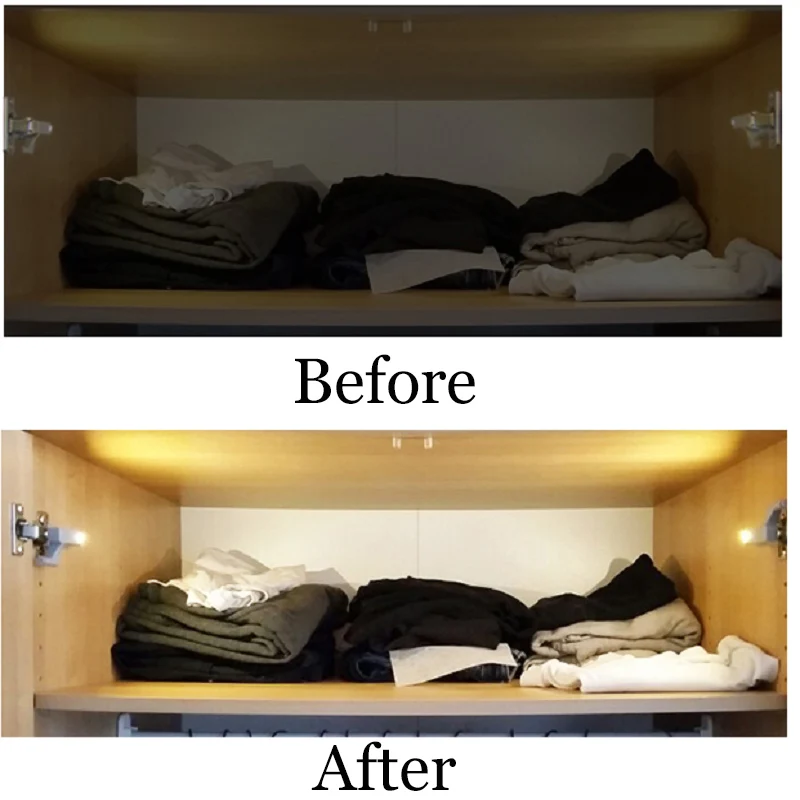 10pcs universal cabinet hinge led light kitchen cupboard door light closet wardrobe sensor night lamp home living room lighting free global shipping