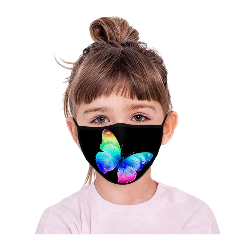 Детская маска для лица на Хэллоуин 1 шт. Забавный принт в виде бабочки Детские