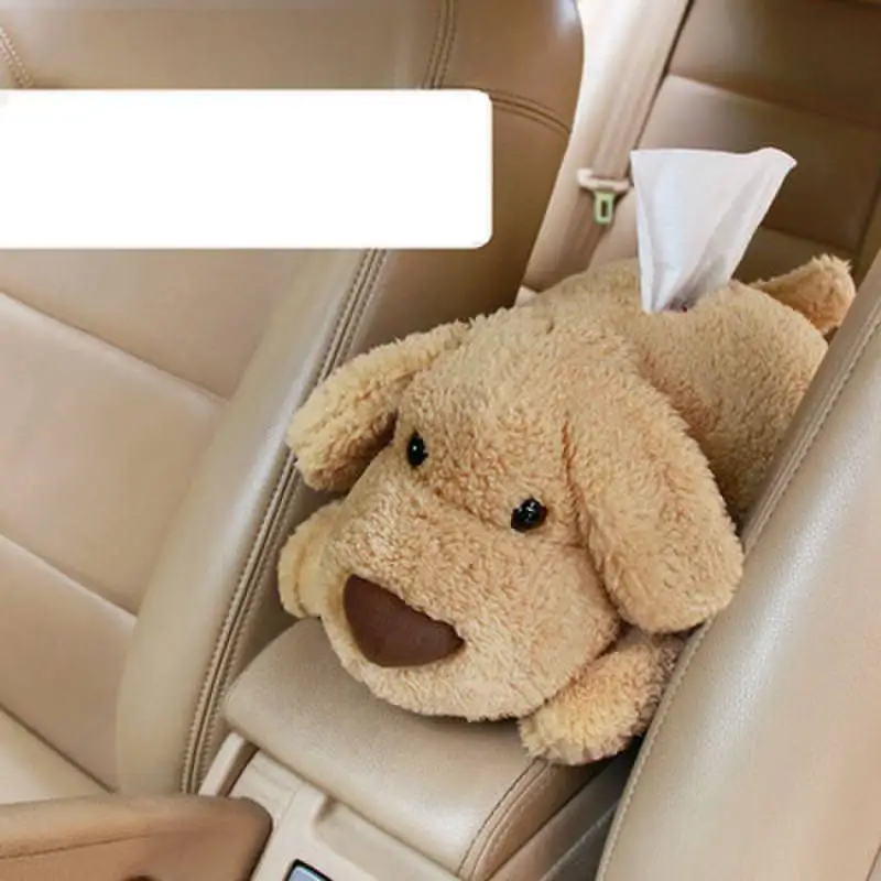 Милая собака коробка для салфеток держатель автомобильных сидений офиса