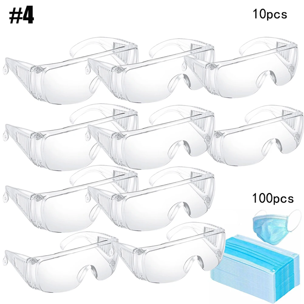 

Anti-spitting Face Mask Goggles Set Tansparent Anti-splash Eye Protection Protective Glasses New AC889