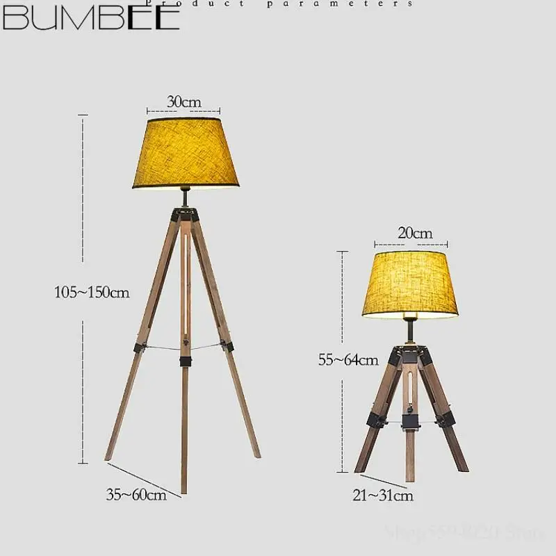 Деревянный напольный светильник Ins в скандинавском стиле креативная