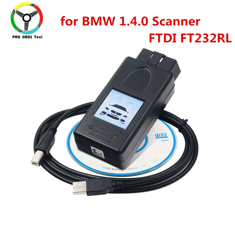 Новинка для сканера BMW 1.4.0 FTDI чип OBD OBDII USB диагностический интерфейс