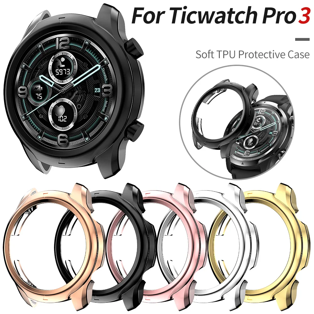 

Lightweight Soft Protective Cover for Ticwatch Pro 3 Watch Case Pro3/X TPU Bumper Thin Fashion Smartwatch Shell Accessories