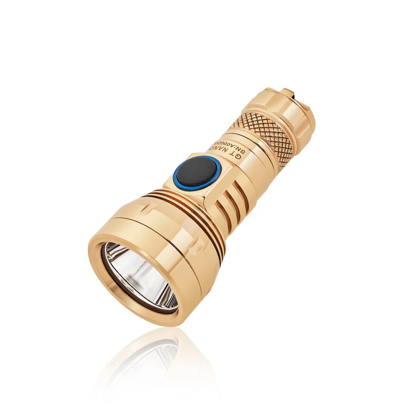 Латунный фонарик Lumintop GT NANO 10180/10440 с поддержкой аккумулятора и дальностью