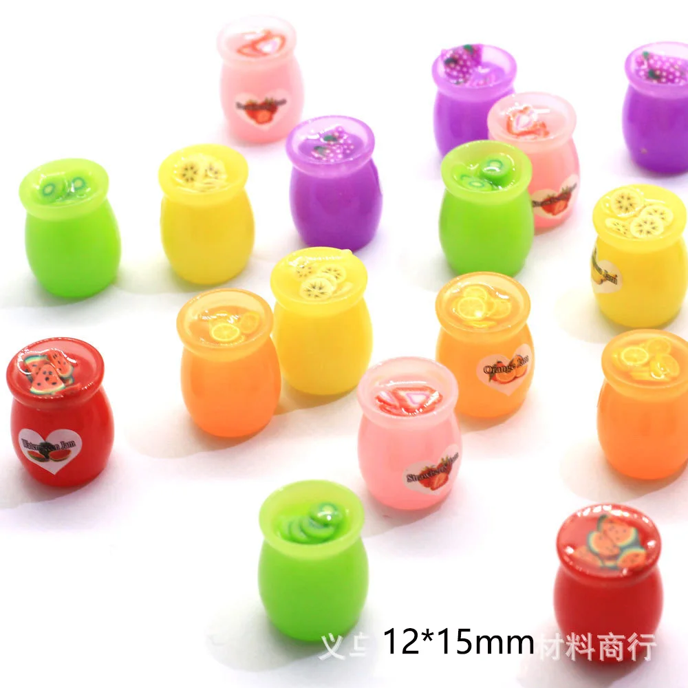 10 шт. имитация симпатичная бутылка икры мини-игра пищевая Смола Кабошон
