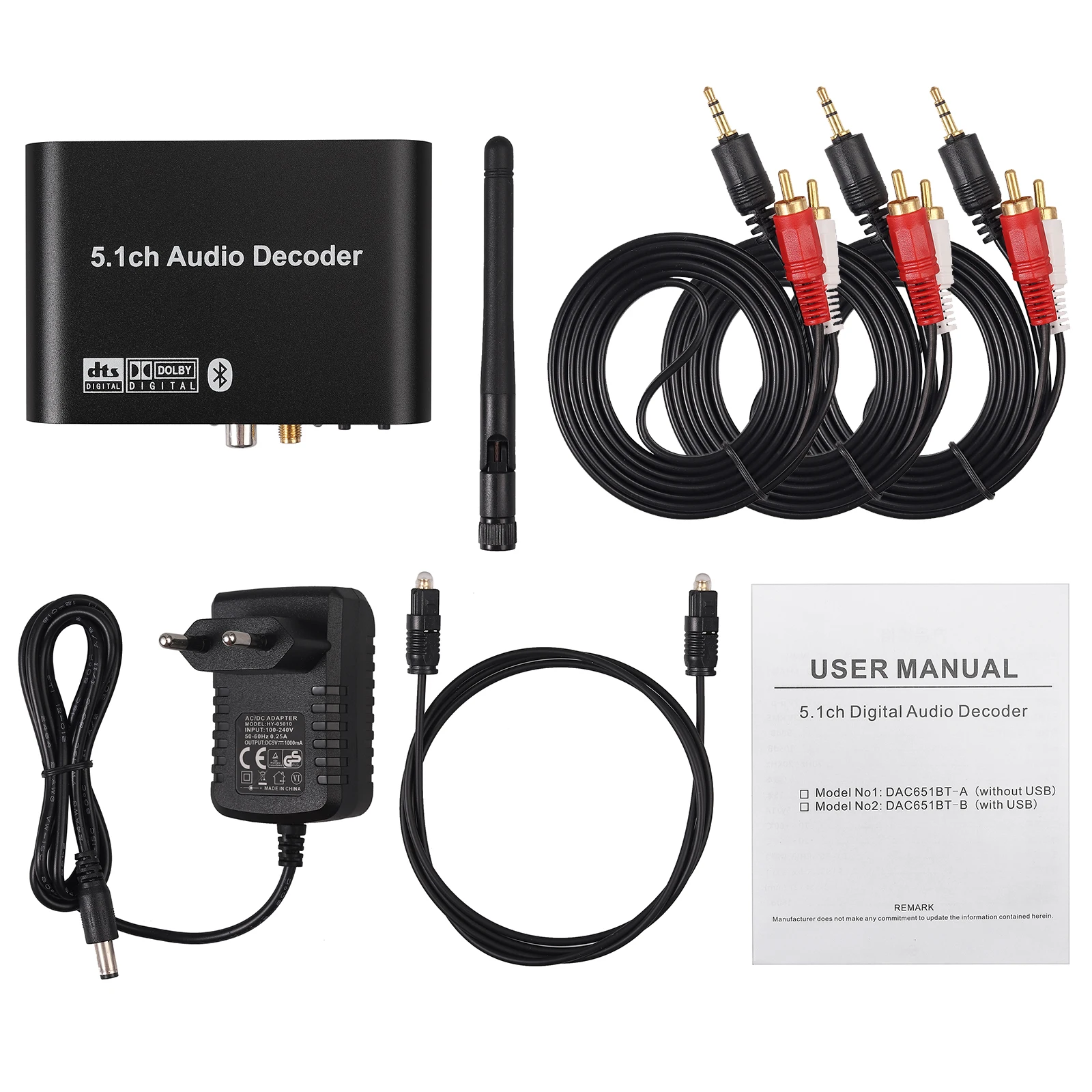 LiNKFOR Bluetooth-compatible5.0 аудиоприемник DAC 5.1CH аудио декодер оптический адаптер