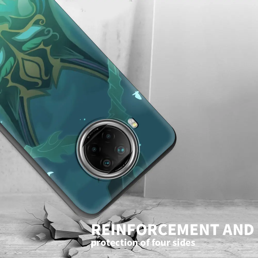 movil smartphone case for xiaomi redmi note 9s 9 8 10 pro black soft 9t 9c 9a stylish silicon telefon cover genshin impact lcon free global shipping
