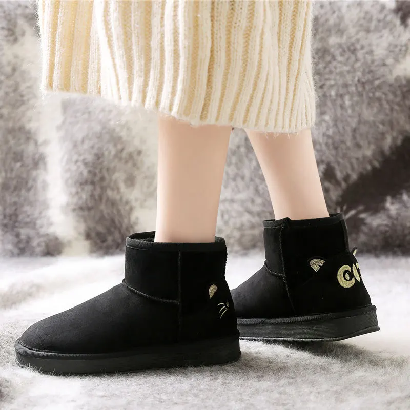 Женские зимние сапоги для снежной погоды уличная теплая обувь с мехом Женская