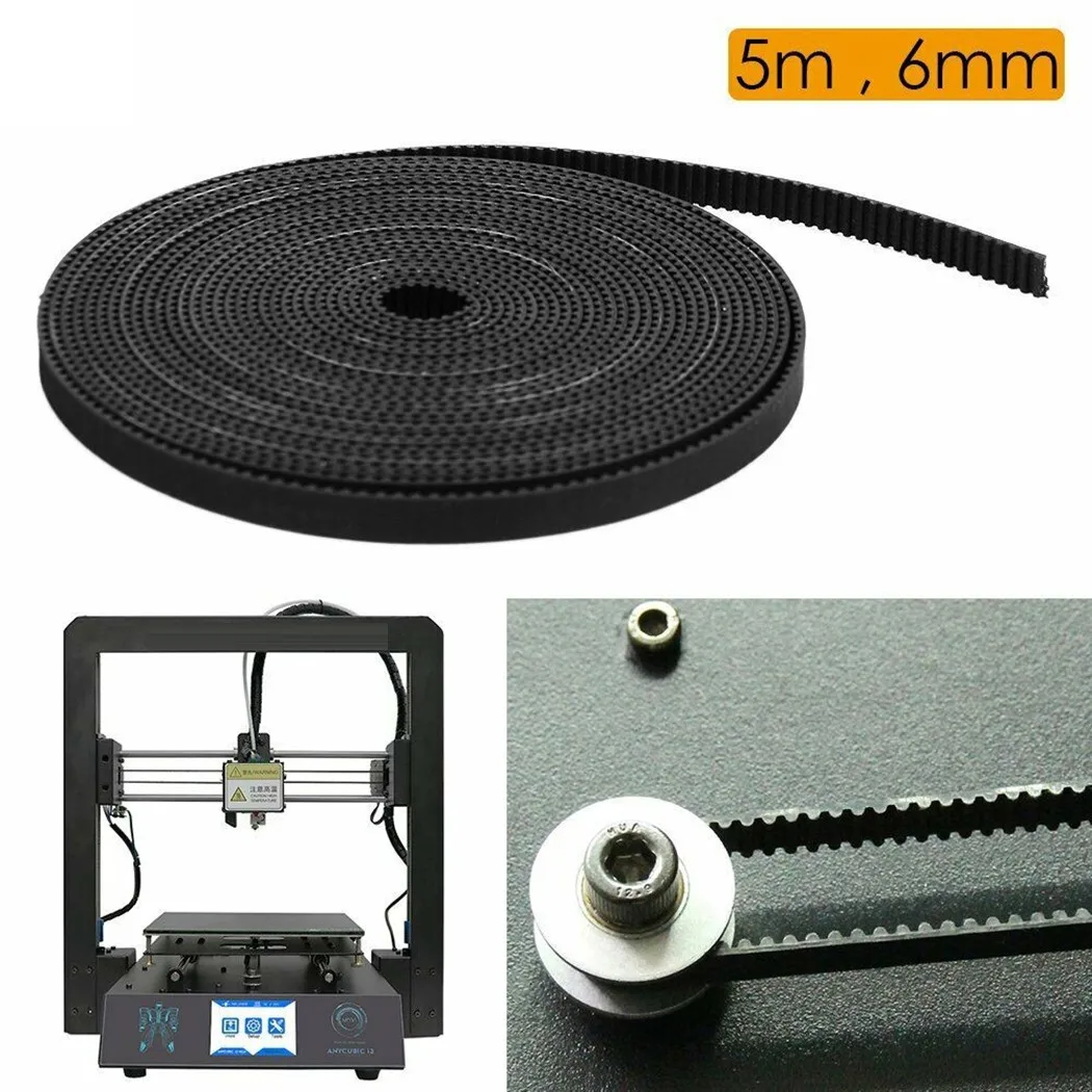 Резиновый Ремень ГРМ GT2 черный резиновый ремень для синхронизации 5 м ширина 2 Гт 6