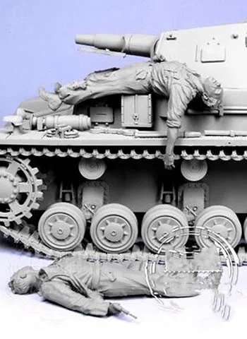 Неокрашенный набор 1/35 эпиляционный Танк Экипаж полимерная фигурка миниатюрный